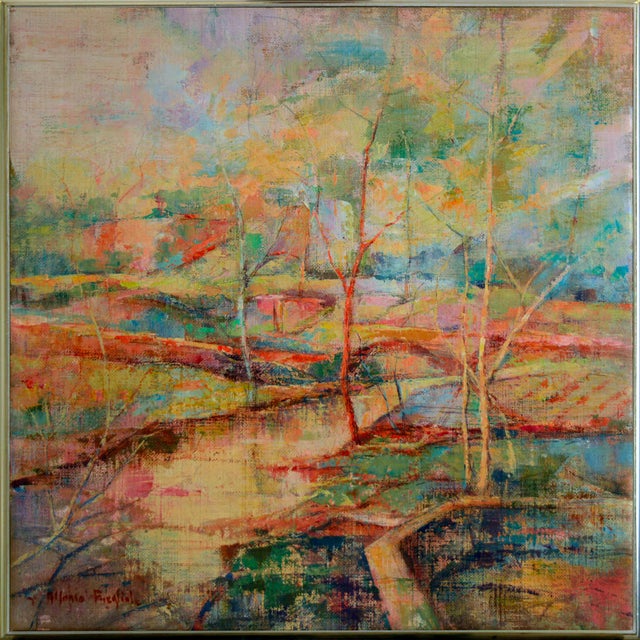 Alfonso Pragliola, Sogni Dorati Abstract Landscape, Mixed Media on Canvas, 2019 For Sale - Image 7 of 7