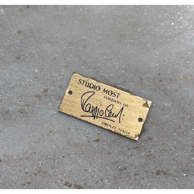 Modern Marzio Cecchi Studio Most Rope Travertine Top Side Tables or Nightstands, a Pair For Sale - Image 3 of 12