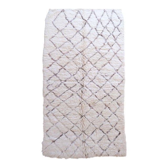 1980s Beni Ourain Moroccan Rug - 11.8 X 6.2 Ft For Sale