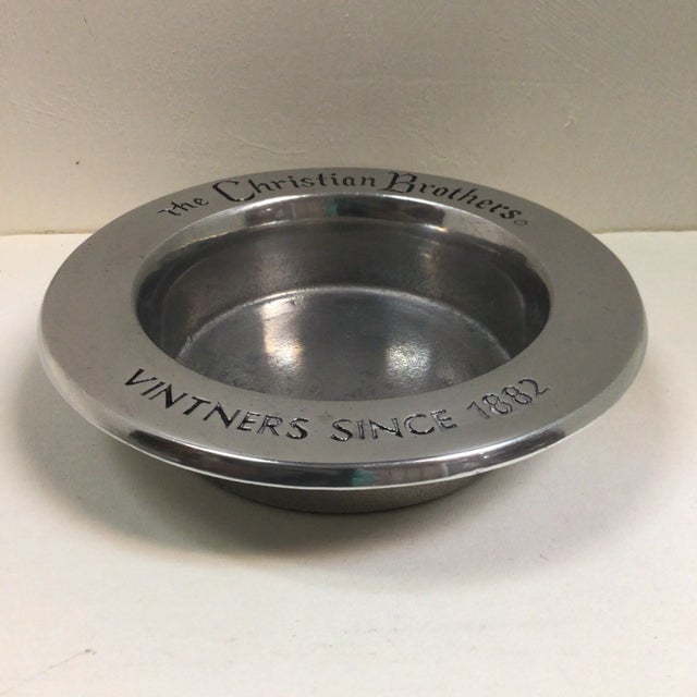 Silver Wine Bottle Coasters RWP Christian Brothers and Armetale Reggea Pewter - A Pair For Sale - Image 8 of 12