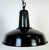 Metal Industrial French Dark Grey Enamel Factory Pendant Lamp, 1960s For Sale - Image 7 of 17