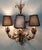 Rococo Mid-Century Venetian Tole Wall Sconces with Gilded Leaves, 1950s, Set of 2 For Sale - Image 3 of 11