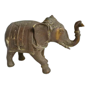 Antique Bronze Elephant Bookend