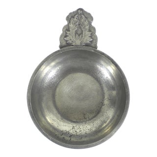 French Pewter Porringer Vintage For Sale