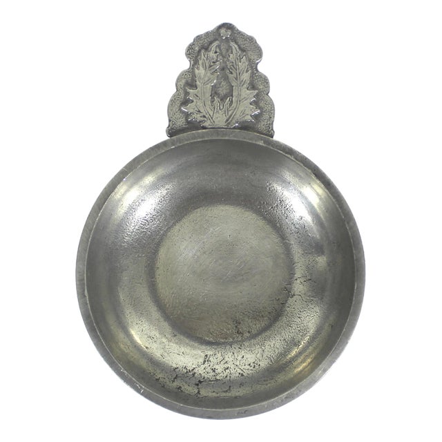 French Pewter Porringer Vintage For Sale