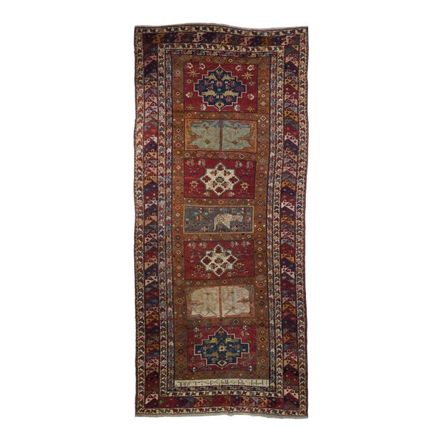 Antique Kazak Rug 5'10'' x 13'8'' For Sale