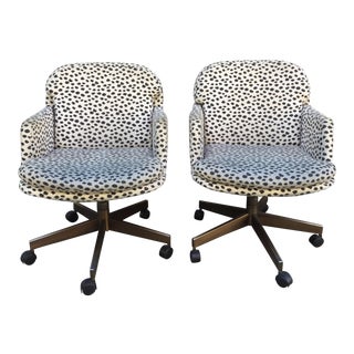 Contemporary Swivel Office Chairs - A Pair For Sale