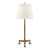 Thomas O'Brien by Visual Comfort Signature Parish Buffet Lamp in Gilded Iron with Linen Shade For Sale