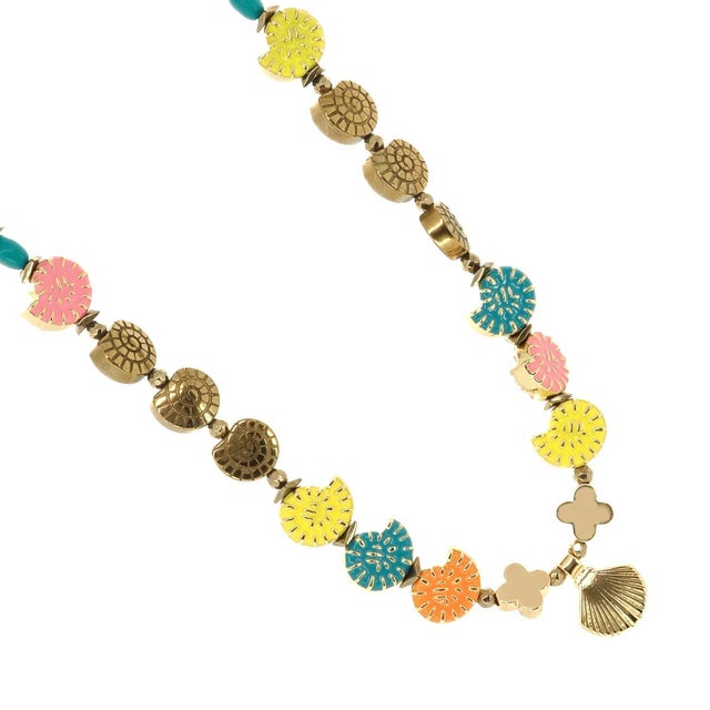 Summer Spirit Shell & Seahorse Charm Choker Happy Necklace Feel the joy of sunshine, salty air, and playful ocean vibes...