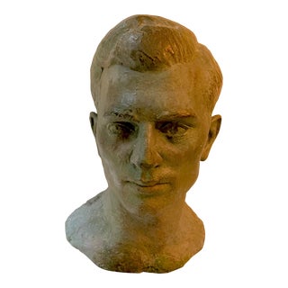Bust of Young Man Circa 1940s For Sale