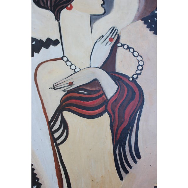 Bela Kadar 1960s Midcentury Modern Expressionist Nude Oil Painting For Sale - Image 4 of 12