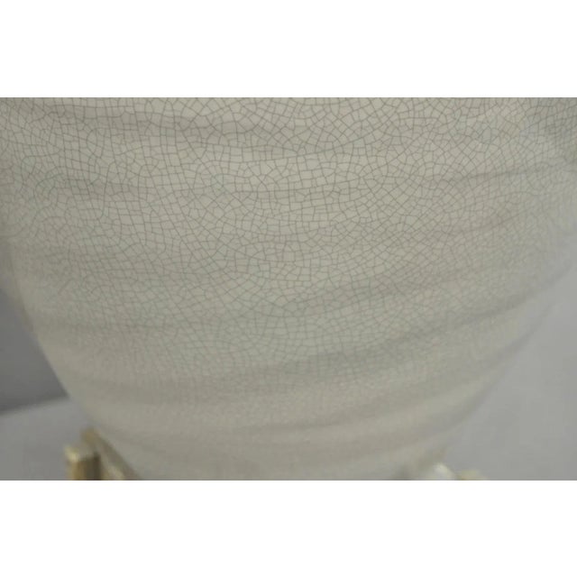 Ceramic Vintage Contemporary Architectural Ginger Jar Ceramic Porcelain Table Lamp For Sale - Image 7 of 12