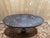 Traditional Oval Empire-Style Pedestal Table in Walnut and Marble For Sale - Image 3 of 8