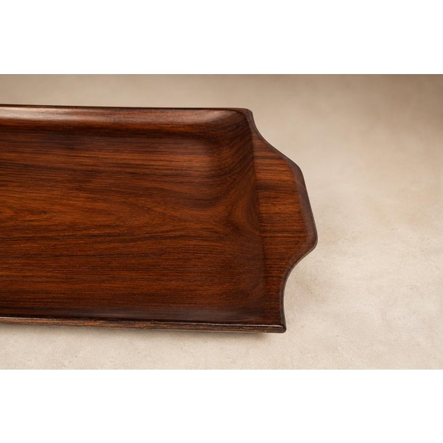 1960s Brazilian Modern Serving Tray in Jacarandá, by Jean Gillon for WoodArt For Sale - Image 9 of 17