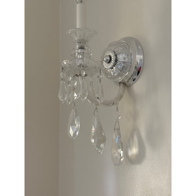 Glass Vintage Schonbek Crystal Sconce Chandelier- Each With an Ownership Document - 4 Available For Sale - Image 7 of 8