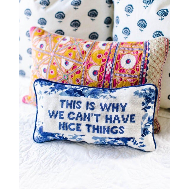 Too Much of a Good Thing Needlepoint Pillow