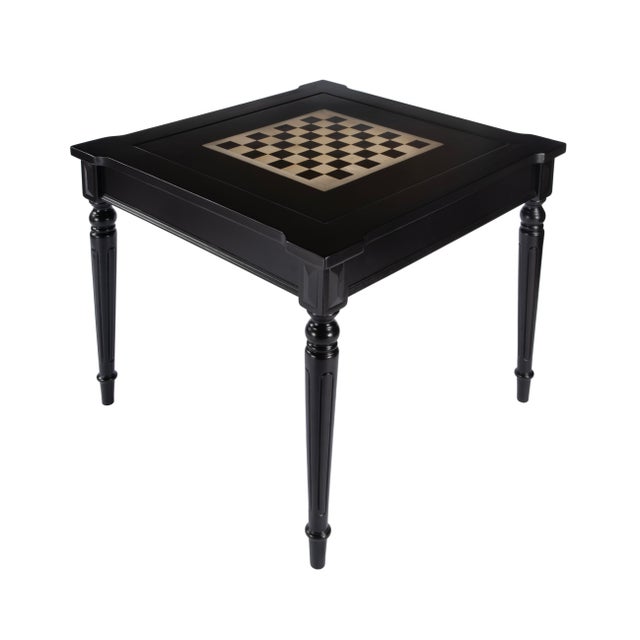 Transitional Vincent Multi-Game Card Table, Black For Sale - Image 3 of 7