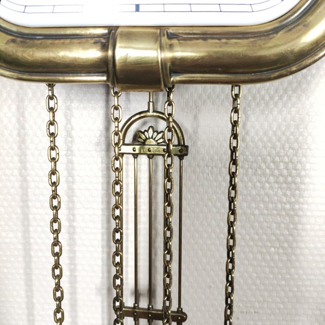 1980s 1987s Dutch Wall Clock a Maestricht Weight Driven by Hermle Brass Bell Strike For Sale - Image 5 of 7
