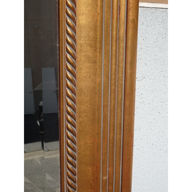 Vintage 69" Tall Classic Gold Frame Wall Mantle Mirror For Sale - Image 9 of 12