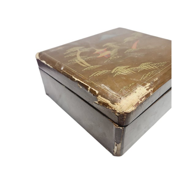 Japanese Lacquerware Box, 1950s, in Worn conditions. Designed 1950 to 1959