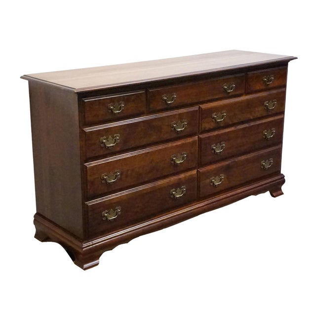 Cresent Furniture Solid Cherry Traditional Style 60" Double Dresser 551-88 For Sale - Image 4 of 12