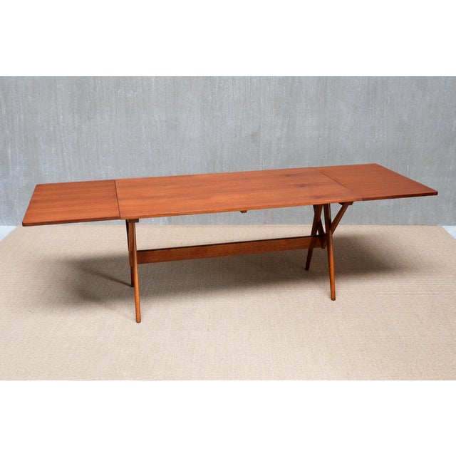 Extendable Dining Table in Oak and Teak from Knud Mortensen, Denmark, 1955 For Sale - Image 13 of 18