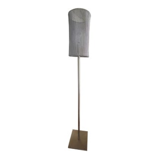 Custom Steel Mesh Floor Lamp – Tall Modern Industrial Cylinder Light For Sale