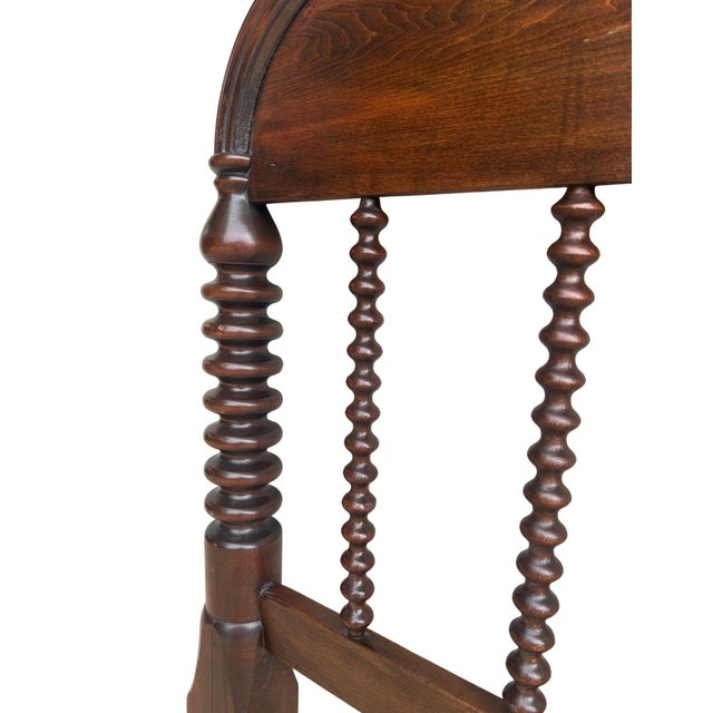 Antique Jenny Lind Spool & Spindle Matching Twin Headboard & Footboard For Sale - Image 14 of 16