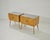Mid-Century Modern Curved Light Wood Bedside Tables, Italy, 1950s, Set of 2 For Sale - Image 9 of 18