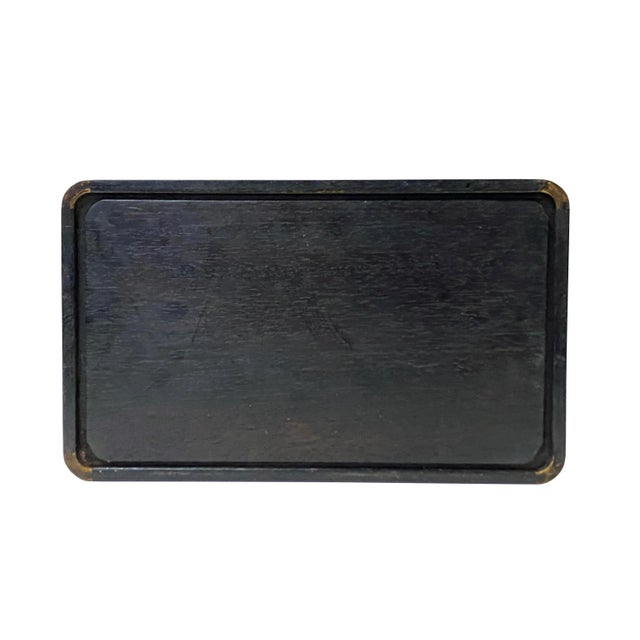 Chinese Rectangular Mother of Pearl Flower Birds Theme Wood Tray For Sale - Image 4 of 7