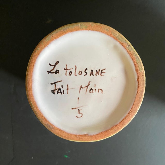 Ceramic French Provincial Marthes Tolosane Spice Jars, 1960s, Set of 4 For Sale - Image 7 of 10