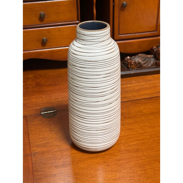 Heath Ceramics Sausalito Striated Ceramic Vase For Sale - Image 10 of 12