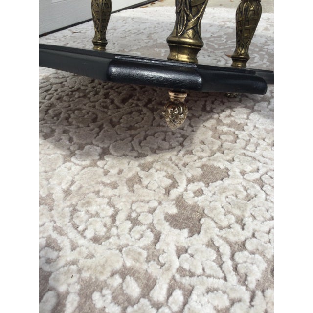Wood Vintage Palm Beach Style Marble Top Accent Table For Sale - Image 7 of 11