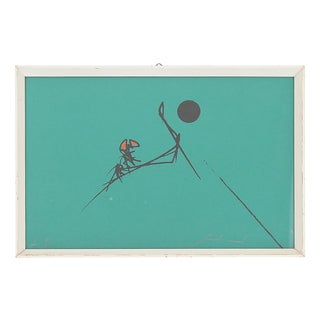 Emilio Scanavino, Composition, Silkscreen on Cardboard, 1960s For Sale