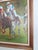 Late 20th Century Vintage Signed Horses Playing Polo Painting on Canvas, Framed For Sale - Image 4 of 6