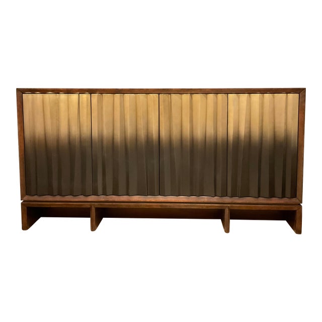 Revelation Modern Ombré Luster Narrow Console Table For Sale