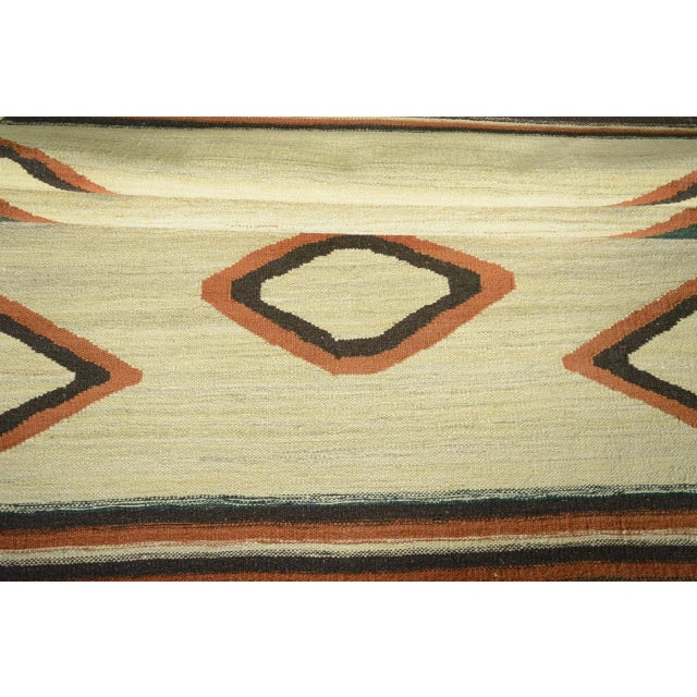 Beige Handgewebter Kelim Mazandaran Rug For Sale - Image 8 of 9
