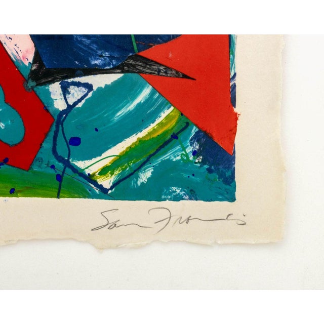 1980s Sam Francis Untitled (Abstraction) Monotype, 1986 For Sale - Image 5 of 6