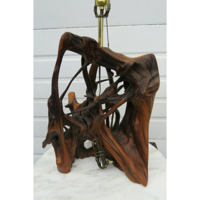 Mid Century Modern Natural Driftwood Tree Root Table Lamp Chairish