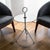 Contemporary Vintage Italian Enameled Metal and Glass Tripod Side Table For Sale - Image 3 of 7