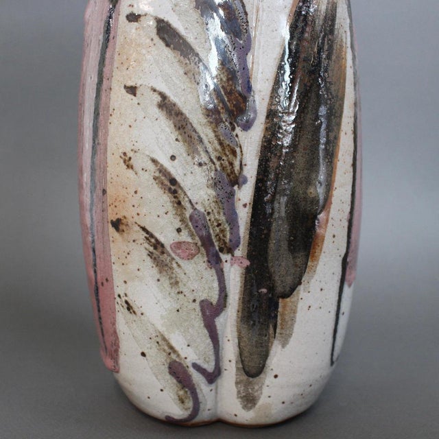 Vintage French Ceramic Flower Vase, 1990s For Sale - Image 11 of 18