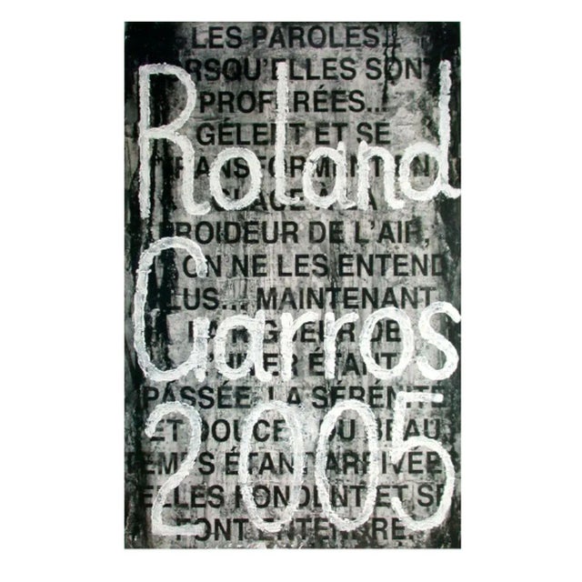 2005 Official ROLAND-GARROS Poster by JAUME PLENSA original poster on coated paper unsigned and not numbered 29.5 x 22.4...