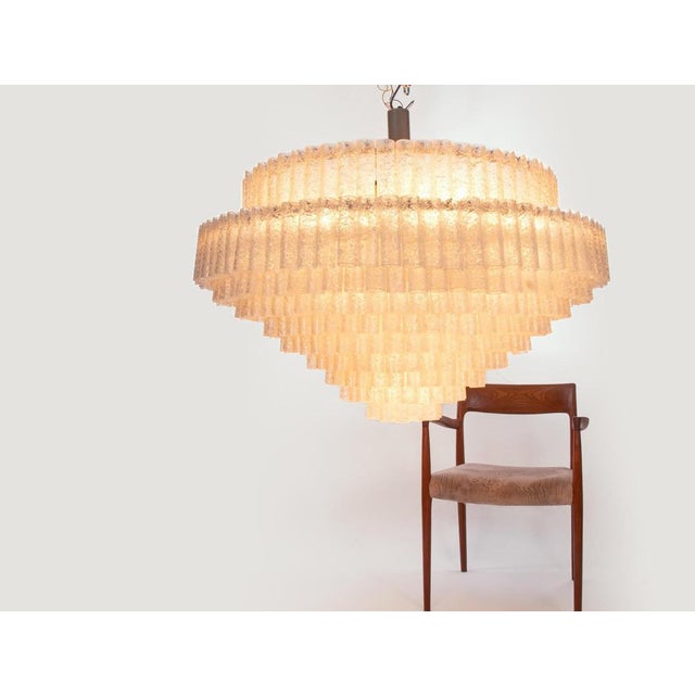 Large Murano Glass Tubes Ballroom Chandelier from Doria, 1960s For Sale - Image 9 of 16