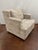 Cream Revelation Unwind Swivel Chairs / Wheat - Pair. For Sale - Image 8 of 9