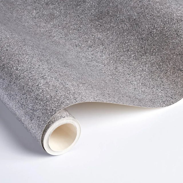 Schumacher Sample - Schumacher X Miles Redd Porphyry Wallpaper in Grey For Sale - Image 4 of 4