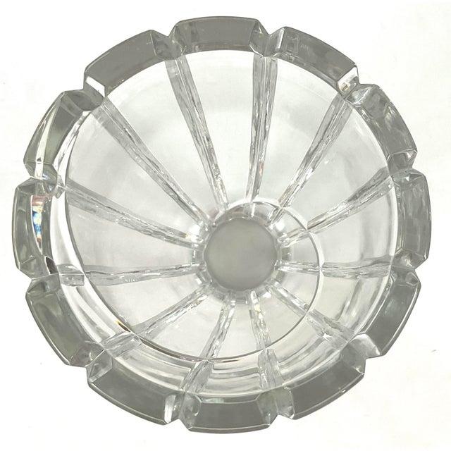 Mikasa-Uptown, Heavy Crystal, Floral Contemporary Vase- For Sale - Image 6 of 6