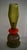Mid-Century Modern Mid-Century Round Orange and Green Murano Art Glass and Brass Table Lamp, 2000s For Sale - Image 3 of 9