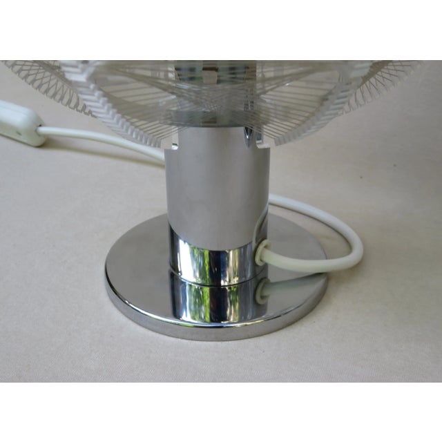 Small Mid-Century Chrome-Plated & Acrylic Glass Table Lamps by Paul Secon for Sompex, Set of 2 For Sale - Image 15 of 18