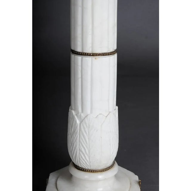 20th Century White Marble Column For Sale - Image 6 of 13