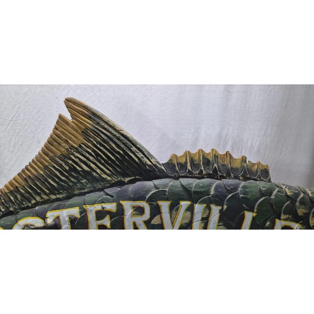 Six Foot "Osterville Seafood" Trade Sign For Sale - Image 4 of 12